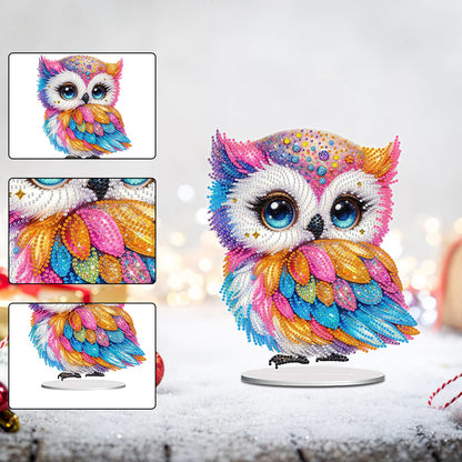 Acrylic Special Shaped Cute Owl Table Top 5D DIY Diamond Painting Ornament Kits