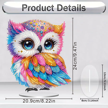 Acrylic Special Shaped Cute Owl Table Top 5D DIY Diamond Painting Ornament Kits