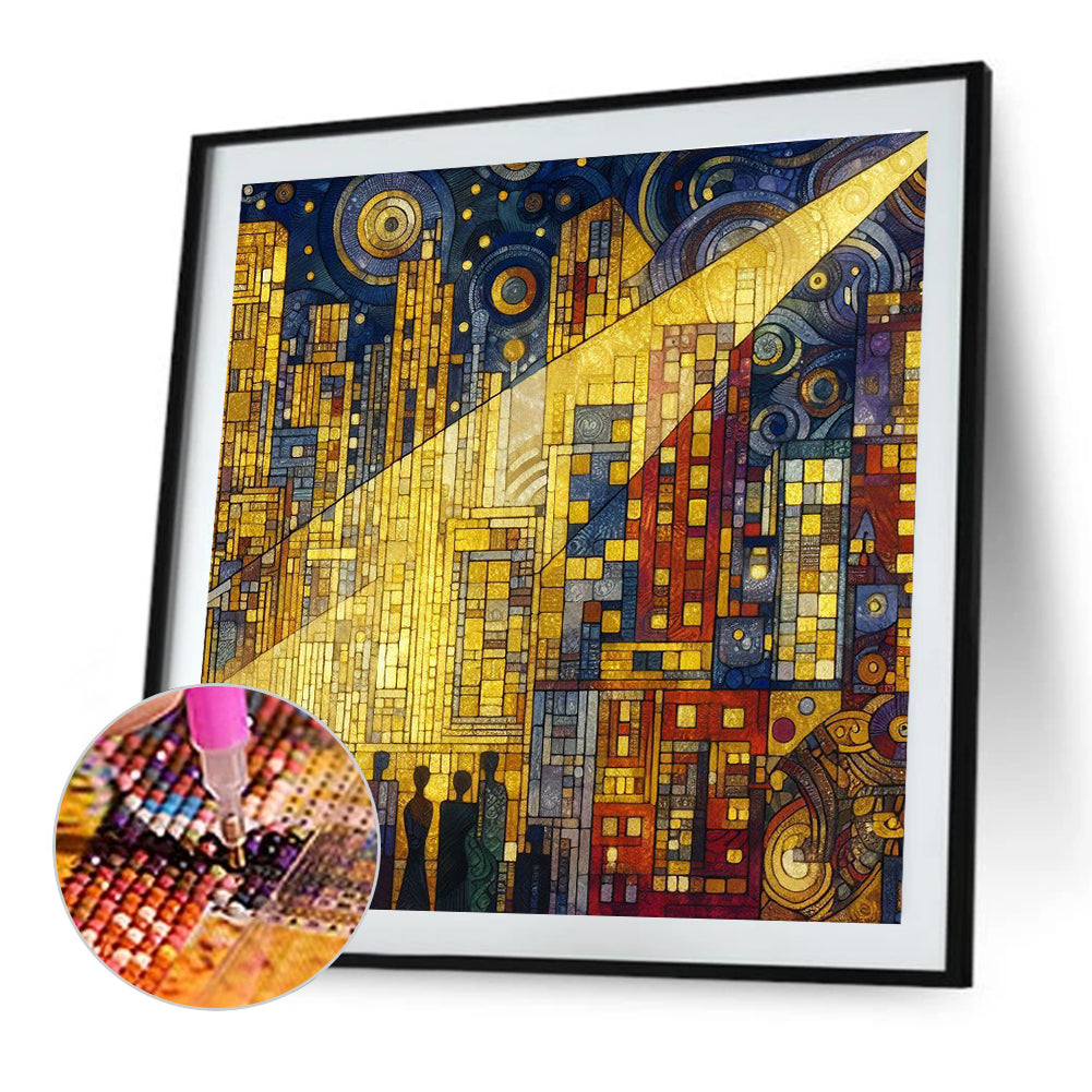 City Under Lights - Full Round Drill Diamond Painting 40*40CM