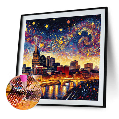 Music City - Full Round Drill Diamond Painting 40*40CM