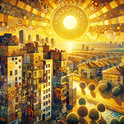 Sunshine City - Full Round Drill Diamond Painting 40*40CM