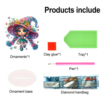 Acrylic Special Shape Girl 5D DIY Diamond Painting Art Tabletop Decorations