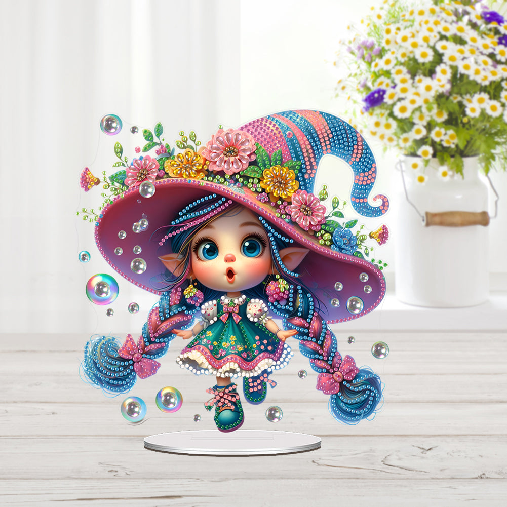 Acrylic Special Shape Girl 5D DIY Diamond Painting Art Tabletop Decorations