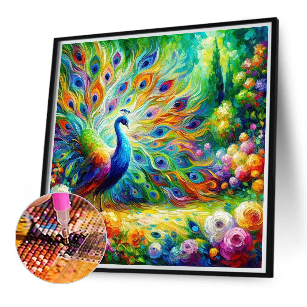 Animals And Flowers - Full Round Drill Diamond Painting 40*40CM