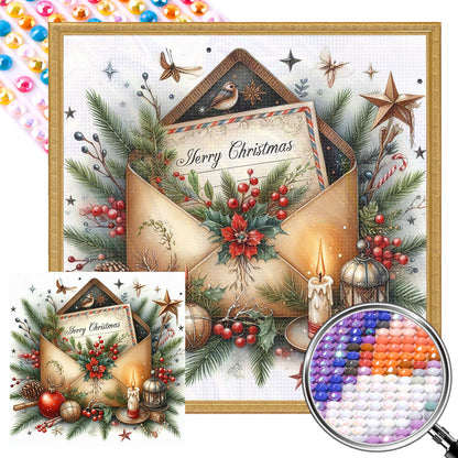 Christmas Letter - Full AB Round Drill Diamond Painting 40*40CM