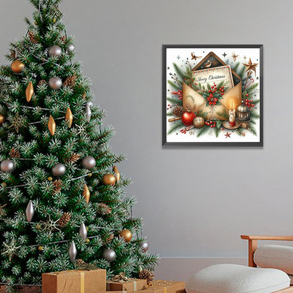 Christmas Letter - Full AB Round Drill Diamond Painting 40*40CM