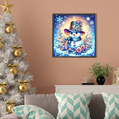 Cute Little Snowman - Full AB Round Drill Diamond Painting 40*40CM