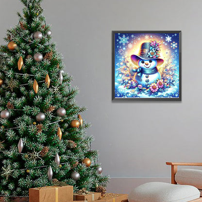 Cute Little Snowman - Full AB Round Drill Diamond Painting 40*40CM