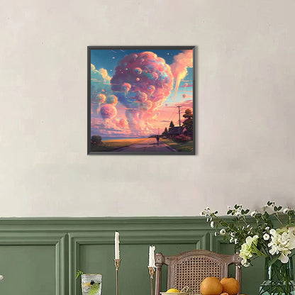 Pink Clouds - Full AB Round Drill Diamond Painting 40*40CM