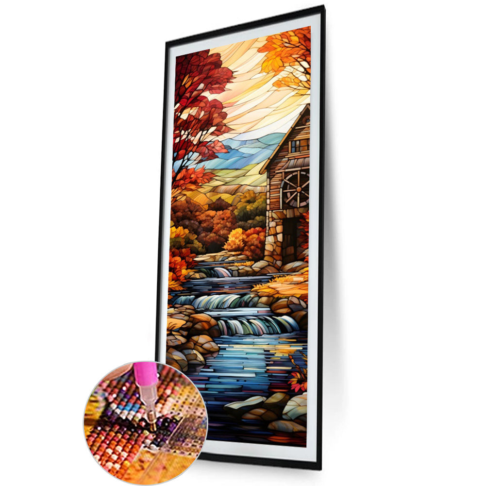 Autumn Scenery - Full AB Round Drill Diamond Painting 30*90CM