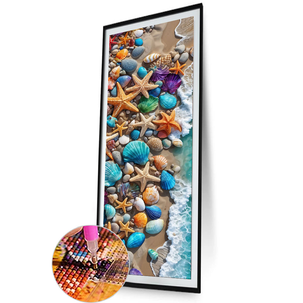 Beach Scenery - Full AB Round Drill Diamond Painting 30*90CM