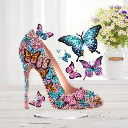 Acrylic Special Shape Elegant High Heels Desktop Diamond Painting Art Kits