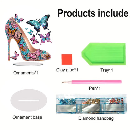 Acrylic Special Shape Elegant High Heels Desktop Diamond Painting Art Kits