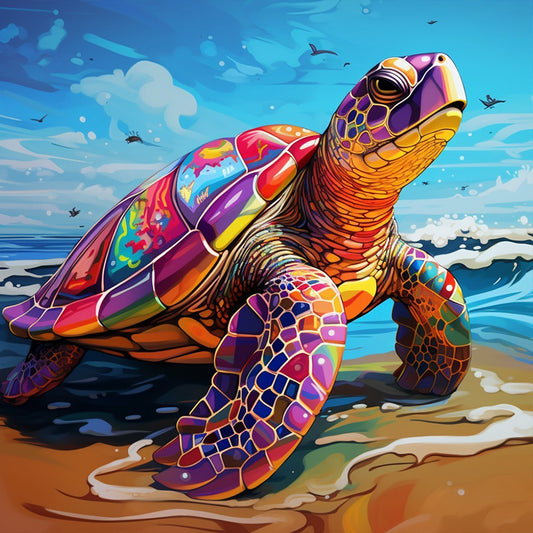 Sea Turtles - Full Round Drill Diamond Painting 30*30CM