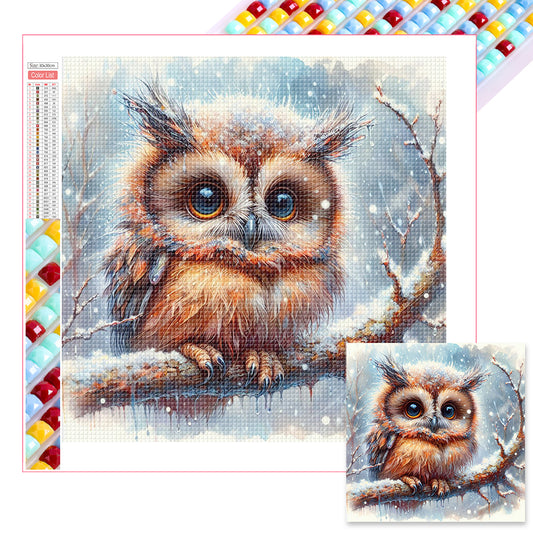 Small Animals In The Snow - Full Square Drill Diamond Painting 30*30CM