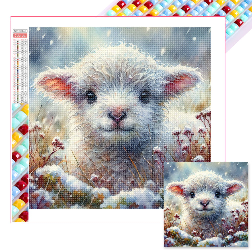 Small Animals In The Snow - Full Square Drill Diamond Painting 30*30CM