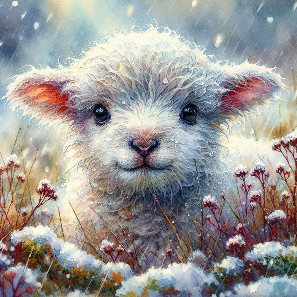 Small Animals In The Snow - Full Square Drill Diamond Painting 30*30CM