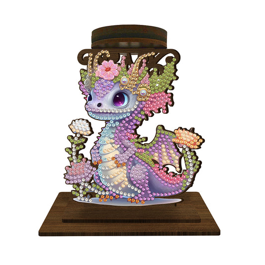 Dinosaur Diamond Painting Desktop Candle Holder Gifts for Family Friends