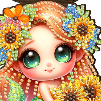 Sunflower Mermaid Diamond Painting Desktop Candle Holder Gifts for Family Friend