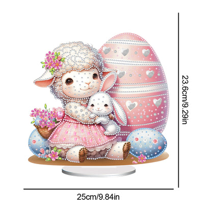 Acrylic Special Shape Easter Sheep 5D DIY Diamond Painting Desktop Ornaments