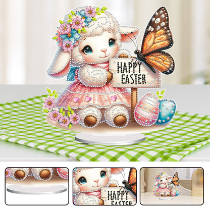 Acrylic Special Shape Easter Sheep 5D DIY Diamond Painting Desktop Ornaments