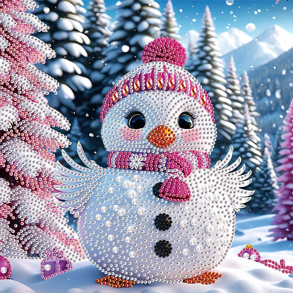 Winter Snow Scene Duck - Partial Special-Shaped Drill Diamond Painting 30*30CM