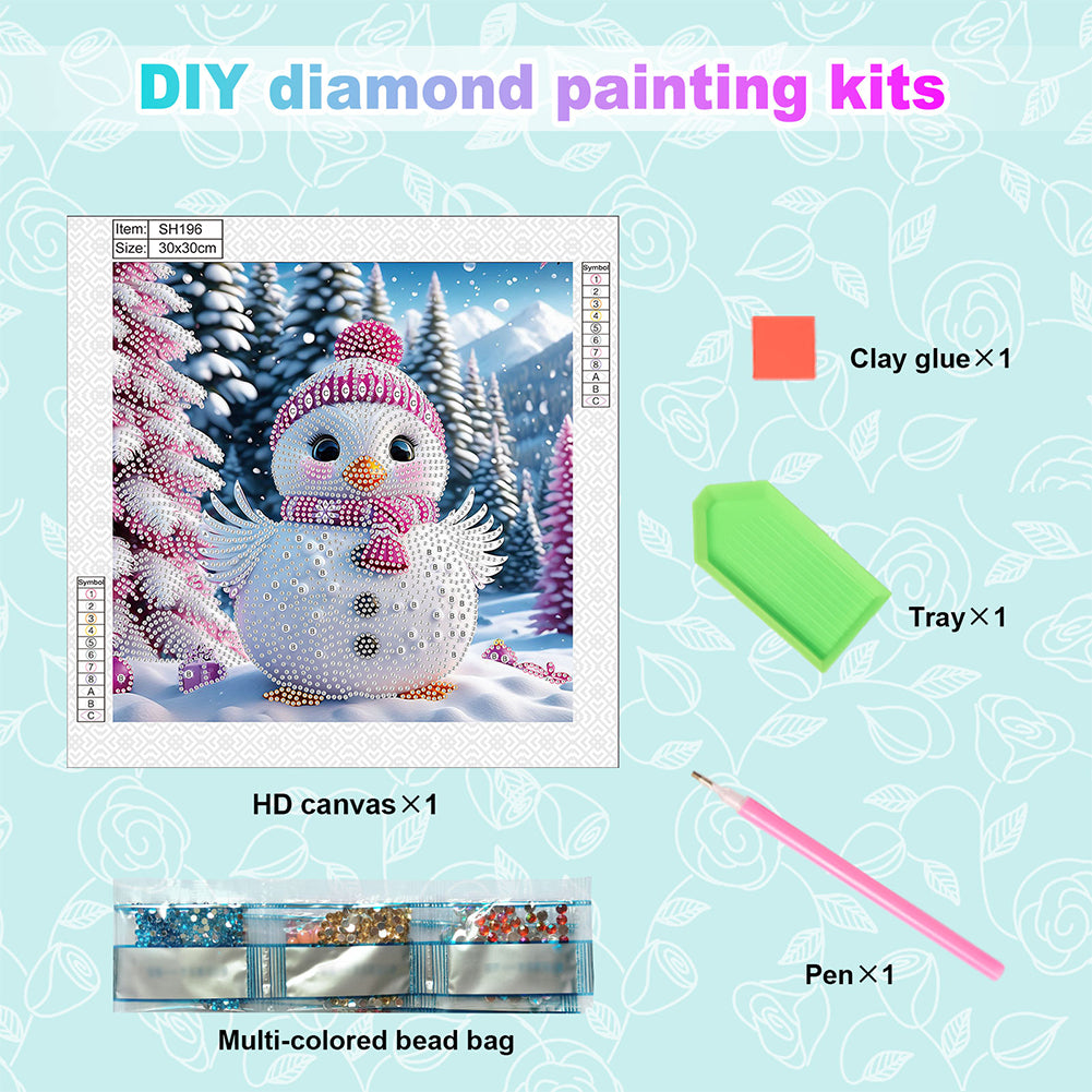 Winter Snow Scene Duck - Partial Special-Shaped Drill Diamond Painting 30*30CM