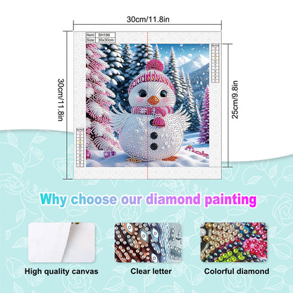 Winter Snow Scene Duck - Partial Special-Shaped Drill Diamond Painting 30*30CM