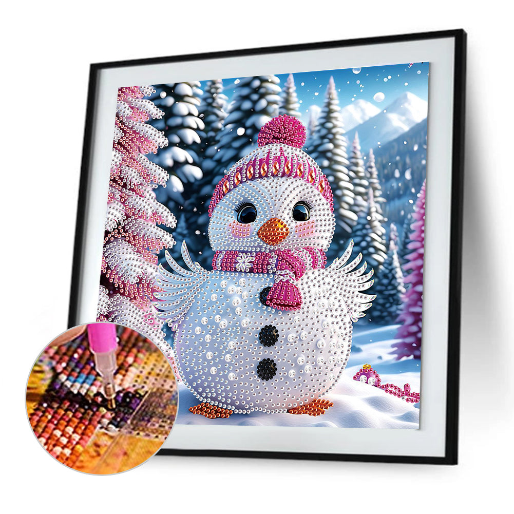 Winter Snow Scene Duck - Partial Special-Shaped Drill Diamond Painting 30*30CM