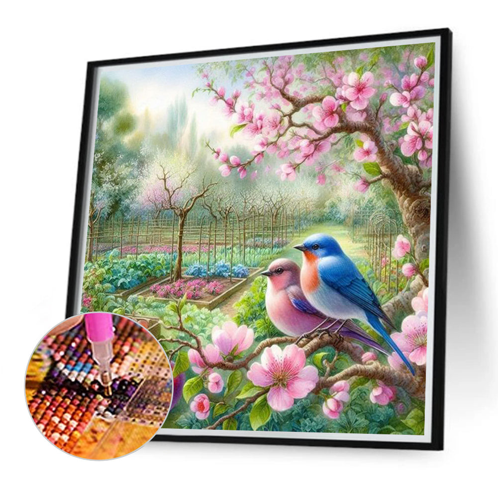 Flowers And Birds - Full Round Drill Diamond Painting 40*40CM