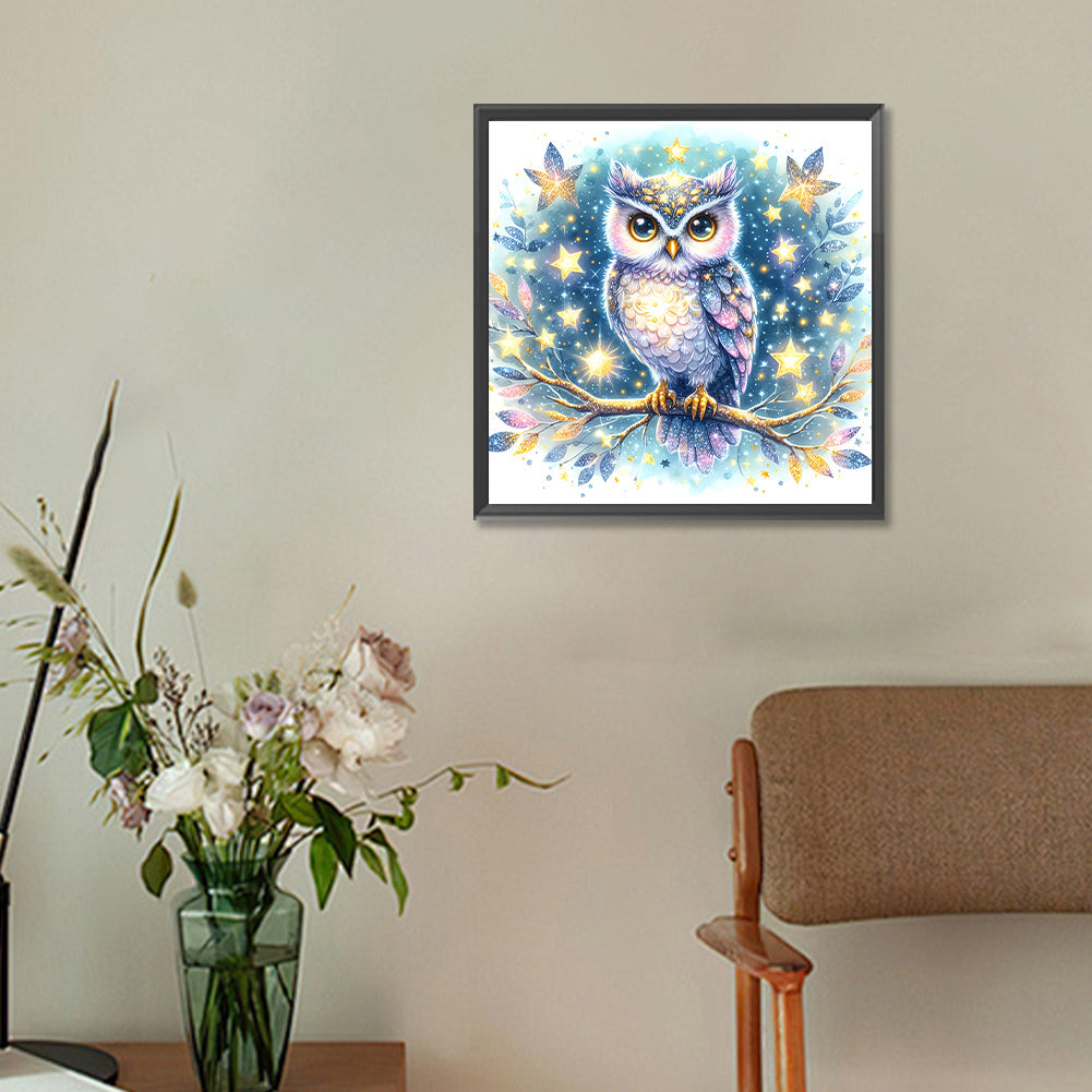 Owl - Full Round Drill Diamond Painting 30*30CM