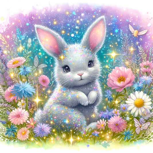 Rabbit - Full Round Drill Diamond Painting 30*30CM