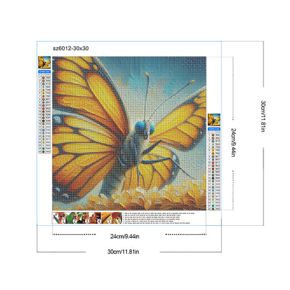 Butterfly - Full Round Drill Diamond Painting 30*30CM