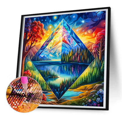 Glass Painting Diamond Forest - Full Round Drill Diamond Painting 30*30CM