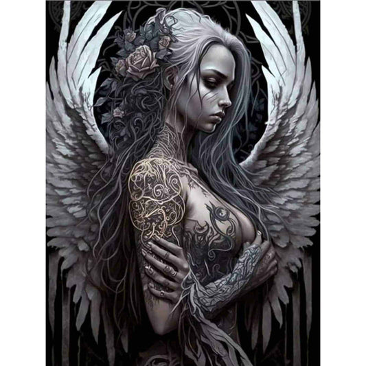 Dark Angel - Full Round Drill Diamond Painting 30*40CM