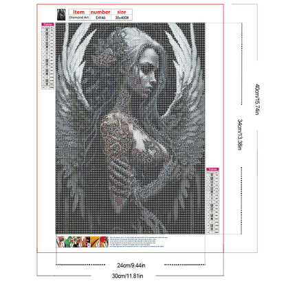 Dark Angel - Full Round Drill Diamond Painting 30*40CM