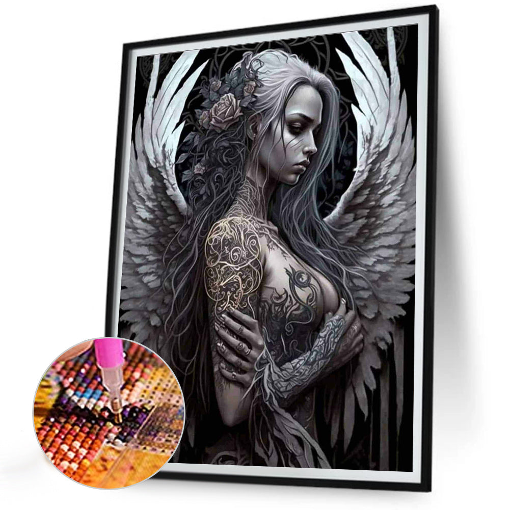 Dark Angel - Full Round Drill Diamond Painting 30*40CM