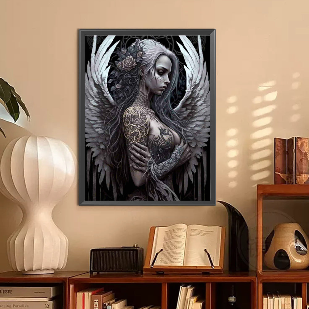 Dark Angel - Full Round Drill Diamond Painting 30*40CM