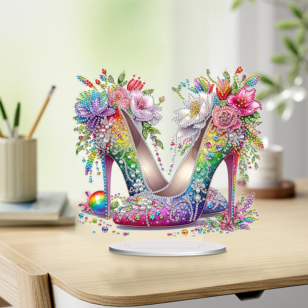 Acrylic Special Shape High Heels Diamond Painting Desktop Ornaments for Decor