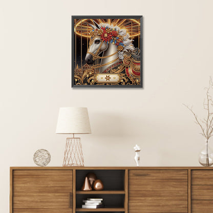 Metal Unicorn - Partial Special-Shaped Drill Diamond Painting 30*30CM