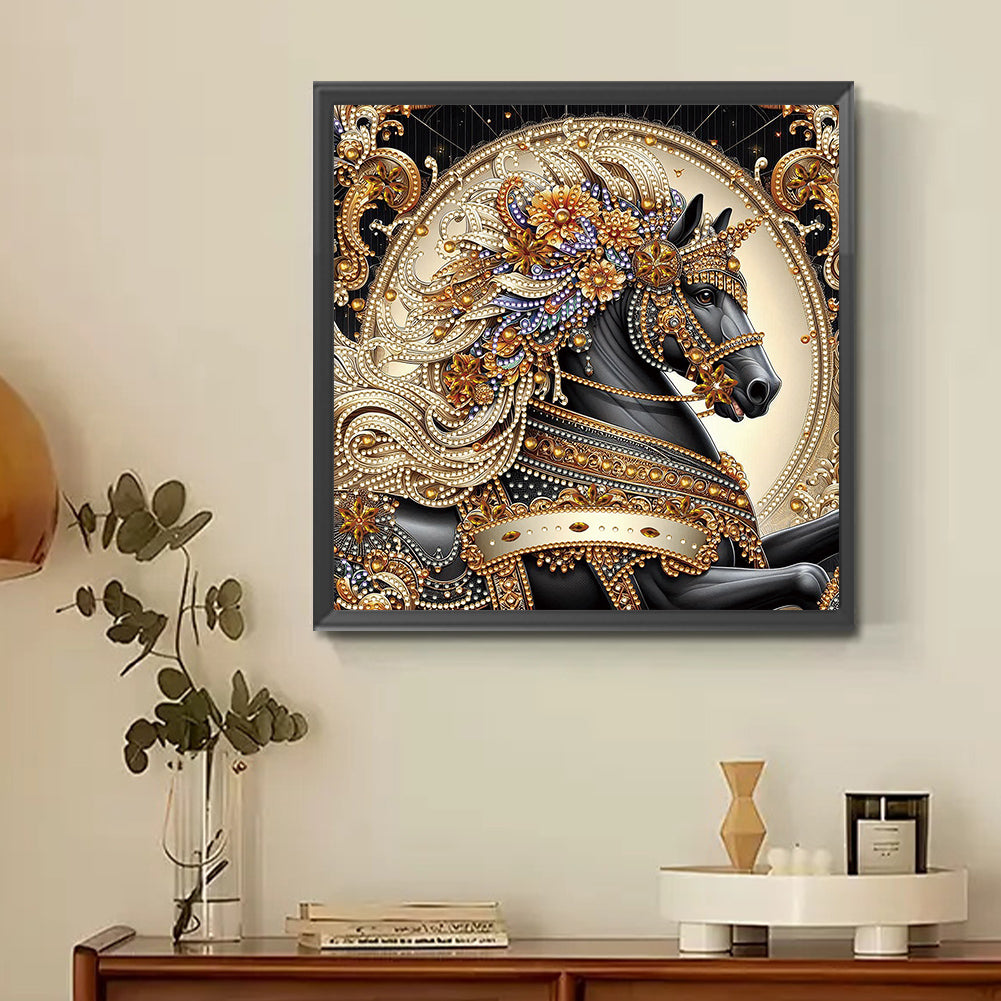 Metal Unicorn - Partial Special-Shaped Drill Diamond Painting 30*30CM