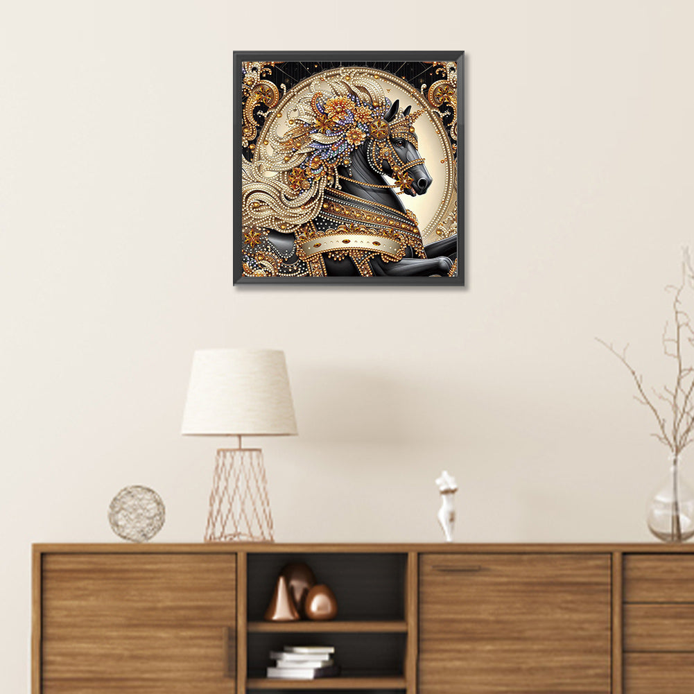 Metal Unicorn - Partial Special-Shaped Drill Diamond Painting 30*30CM