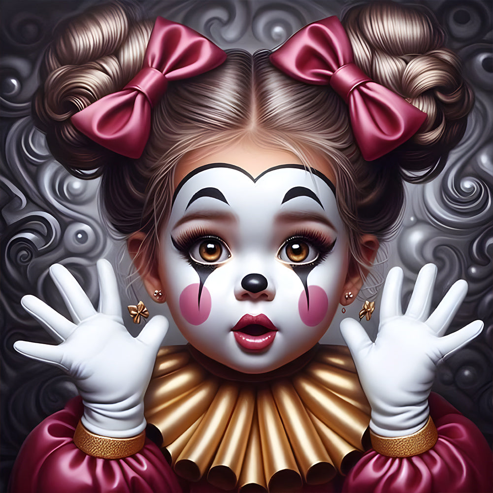 Clown Kid - Full Round Drill Diamond Painting 30*30CM