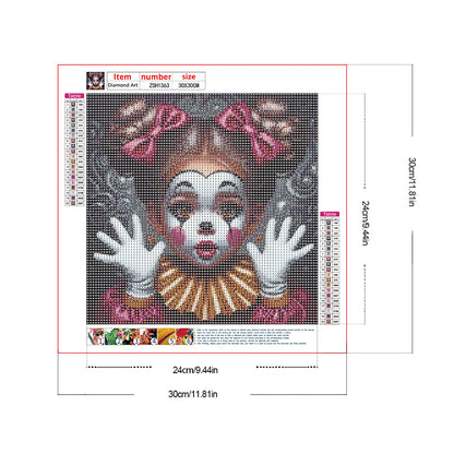 Clown Kid - Full Round Drill Diamond Painting 30*30CM