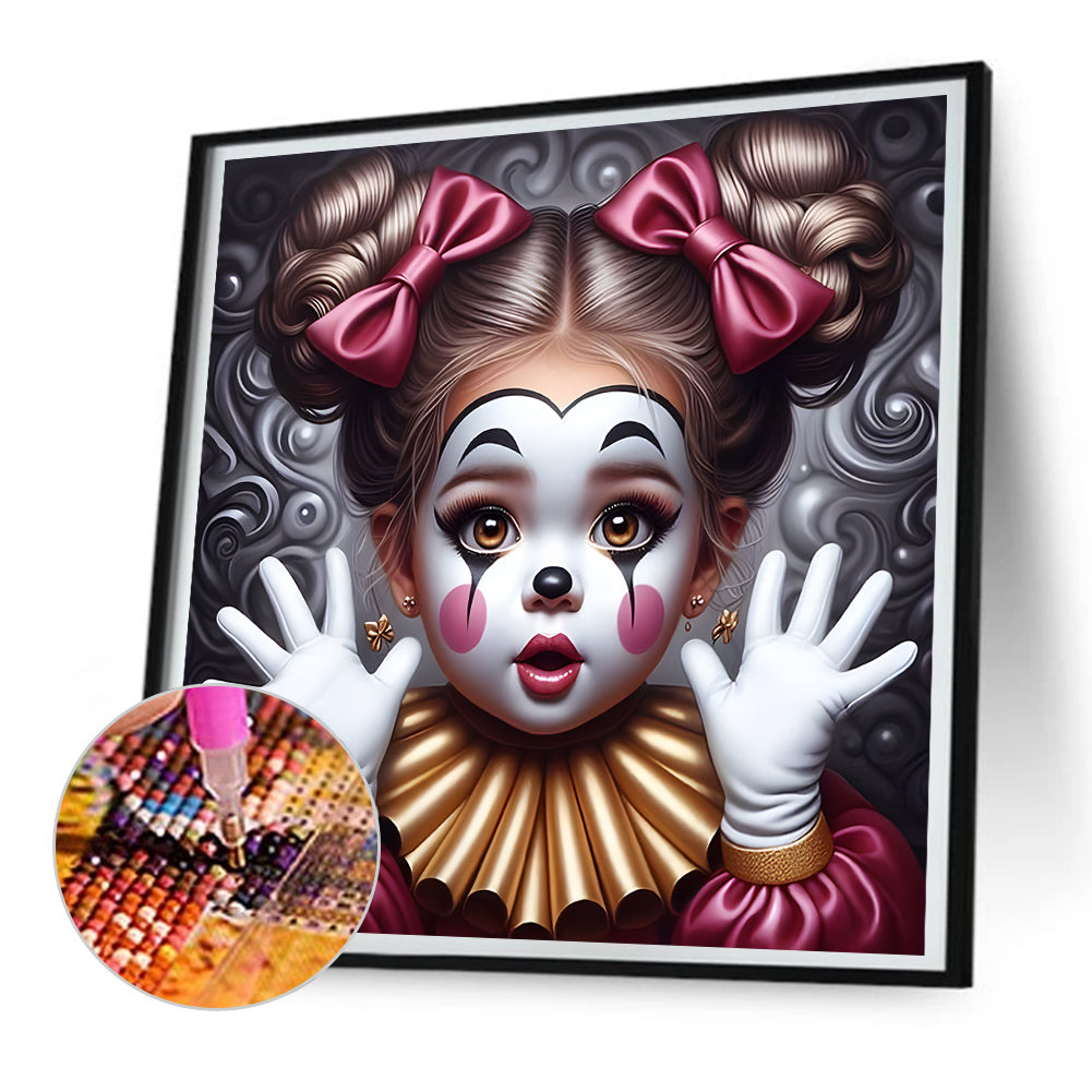 Clown Kid - Full Round Drill Diamond Painting 30*30CM