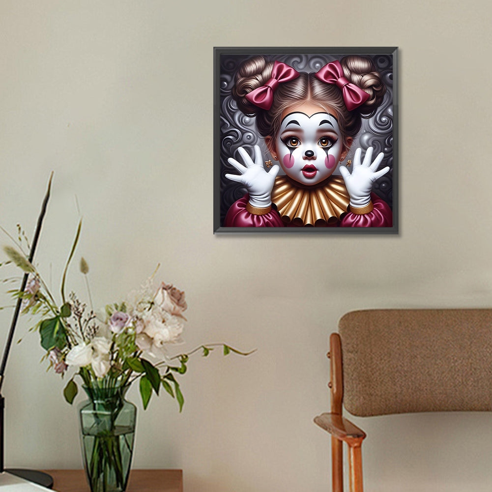 Clown Kid - Full Round Drill Diamond Painting 30*30CM