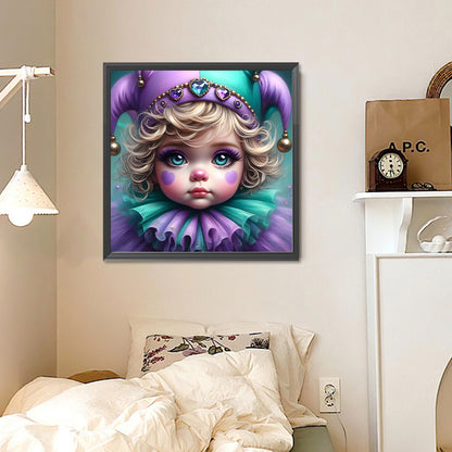 Clown Kid - Full Round Drill Diamond Painting 30*30CM
