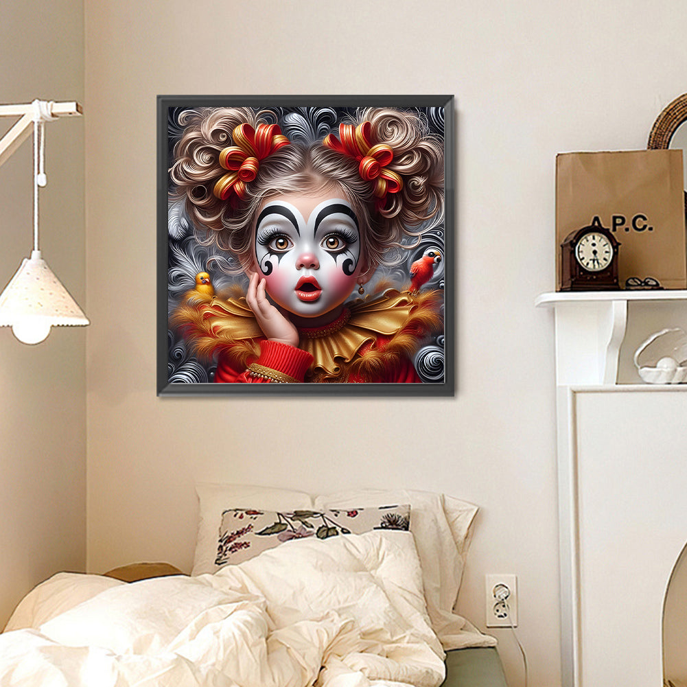 Clown Kid - Full Round Drill Diamond Painting 30*30CM