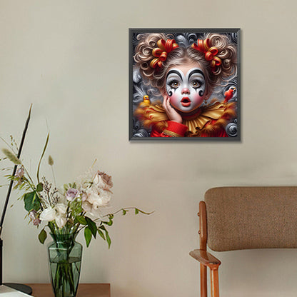 Clown Kid - Full Round Drill Diamond Painting 30*30CM