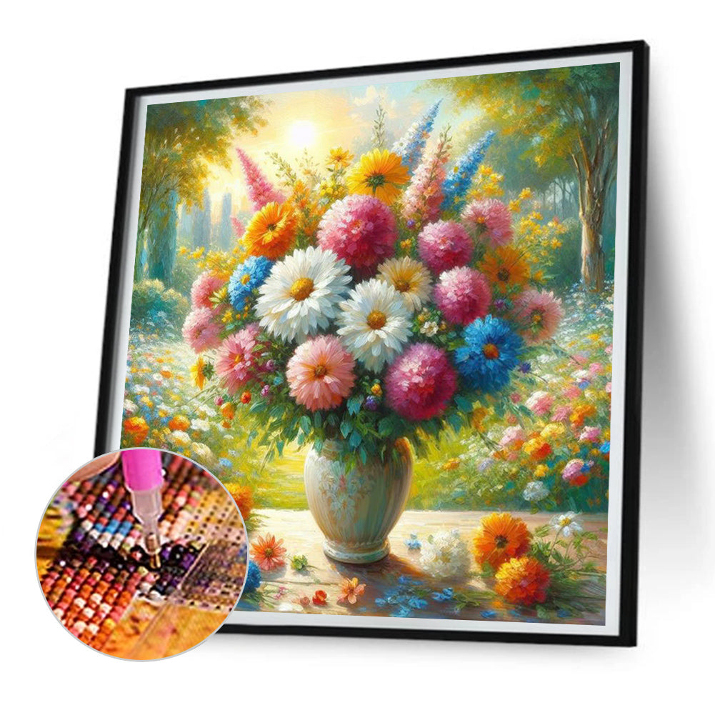 Flowers - Full Round Drill Diamond Painting 30*30CM